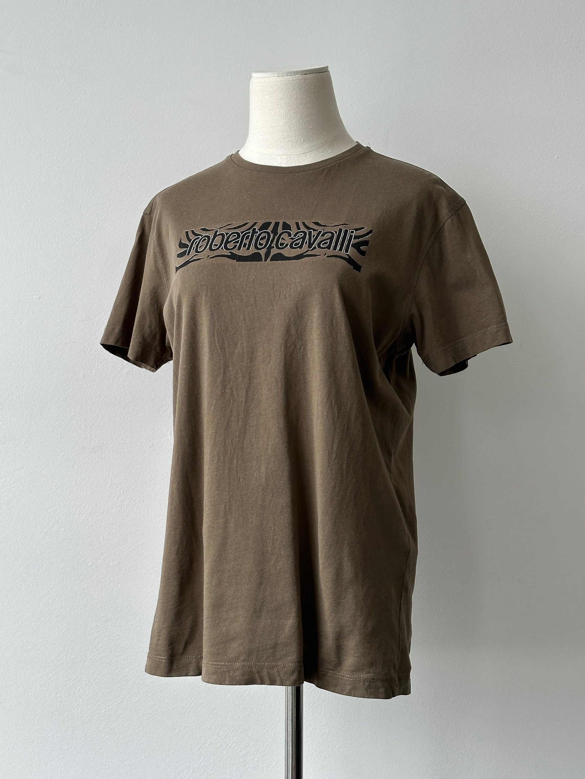 Roberto Cavalli 2000s Pure Cotton Logo Top - M