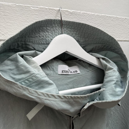 Stone Island Cupro Cotton Twill Smock Jacket light blue (L) | Large, Blue