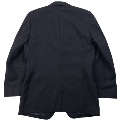 Vintage 90s Yohji Yamamoto A.A.R Pinstripe Jacket & Trousers Suit Set Size S | Small, Black