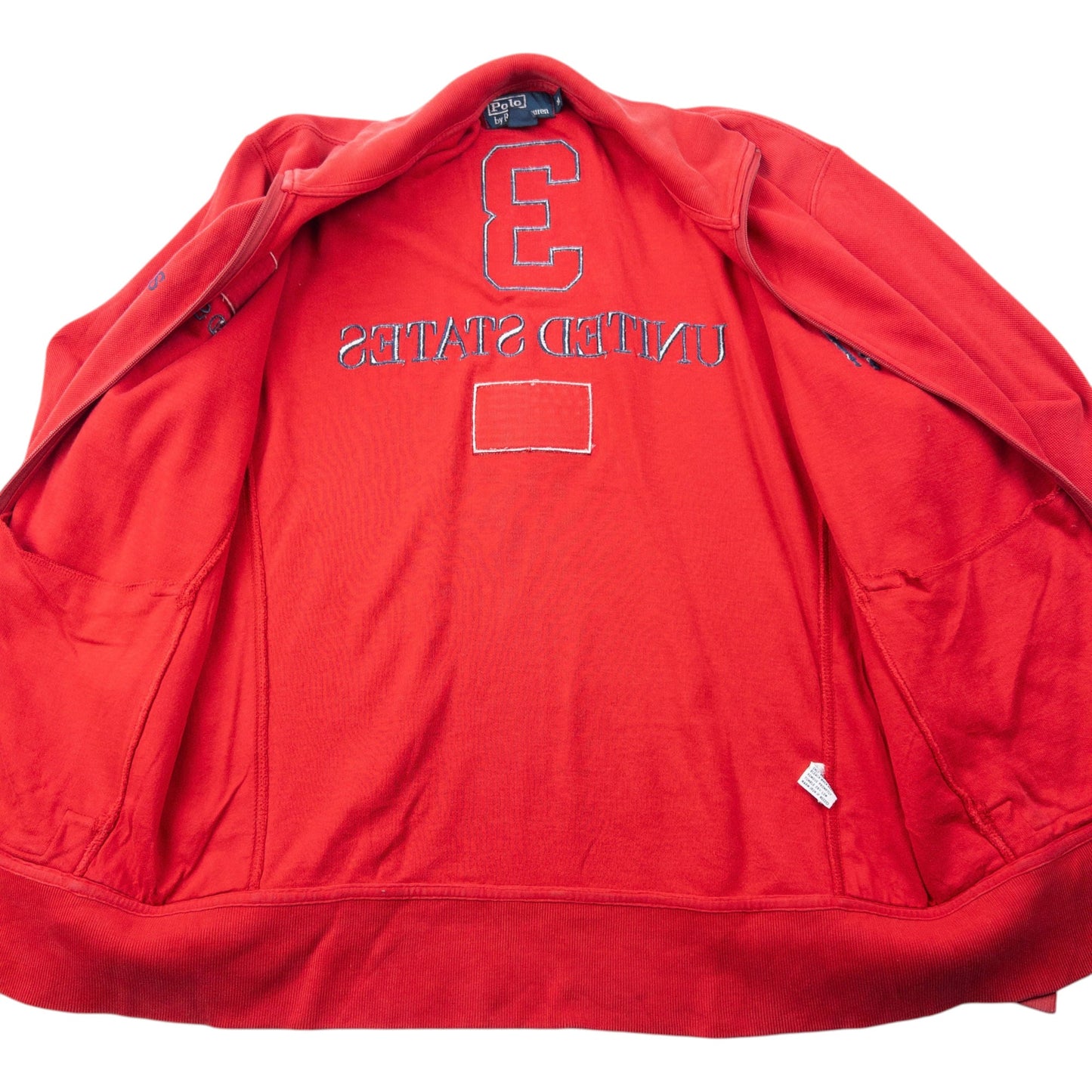 Vintage 2000s Polo Ralph Lauren USA Zip Up Sweatshirt Size M | Medium, Red