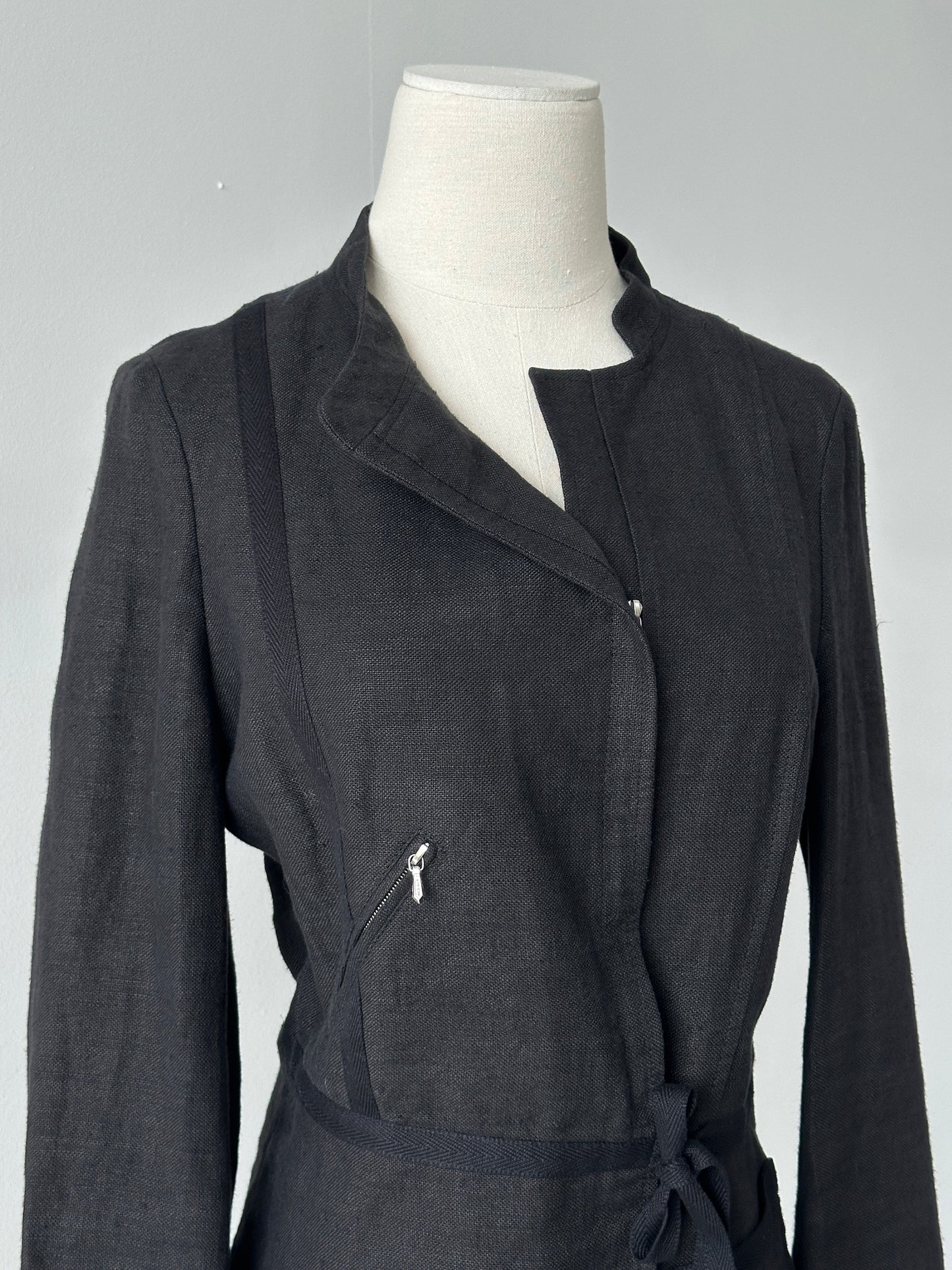 Vintage 1990s Pure Linen Tailored Jacket - S
