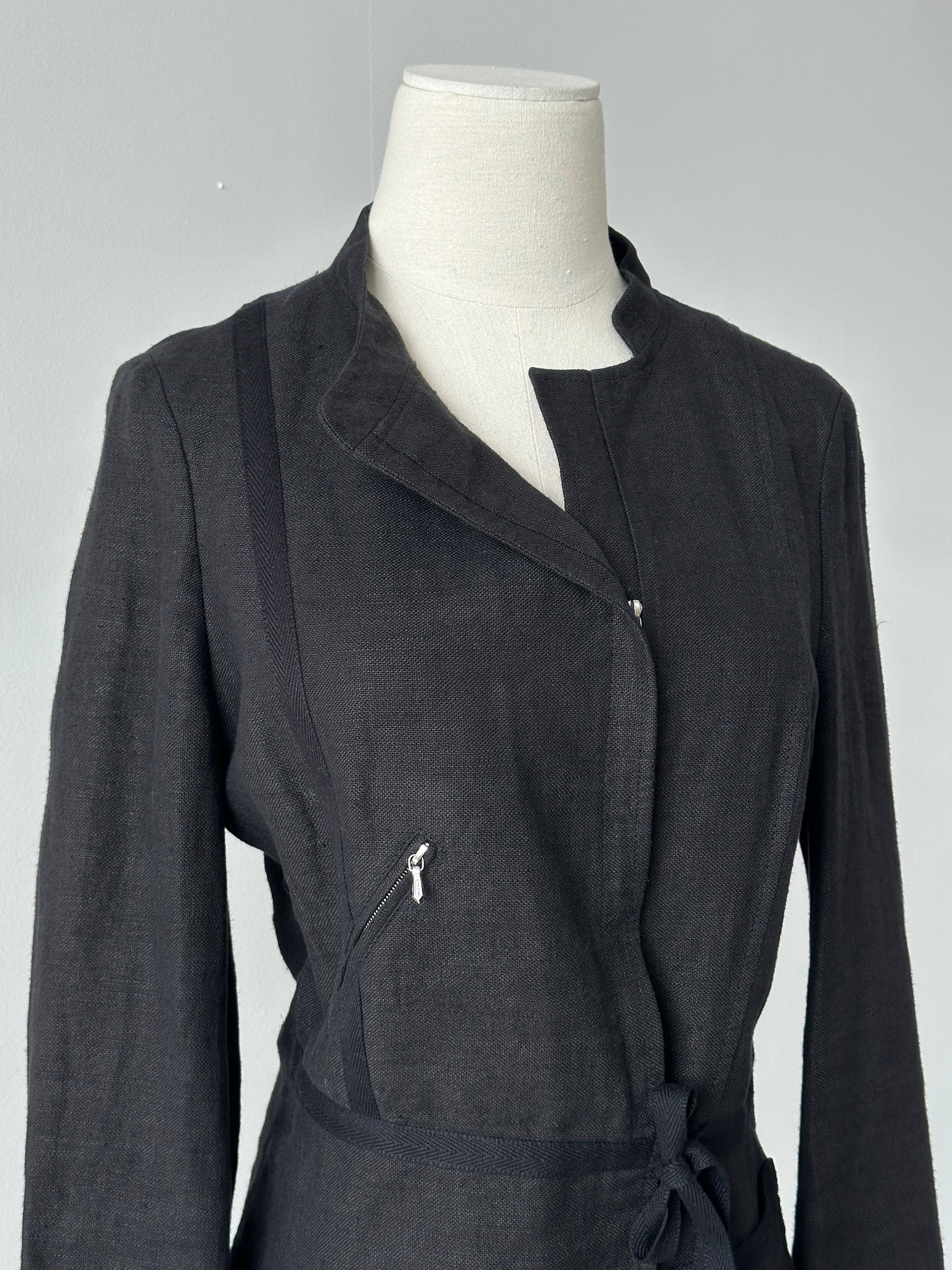 Vintage 1990s Pure Linen Tailored Jacket - S