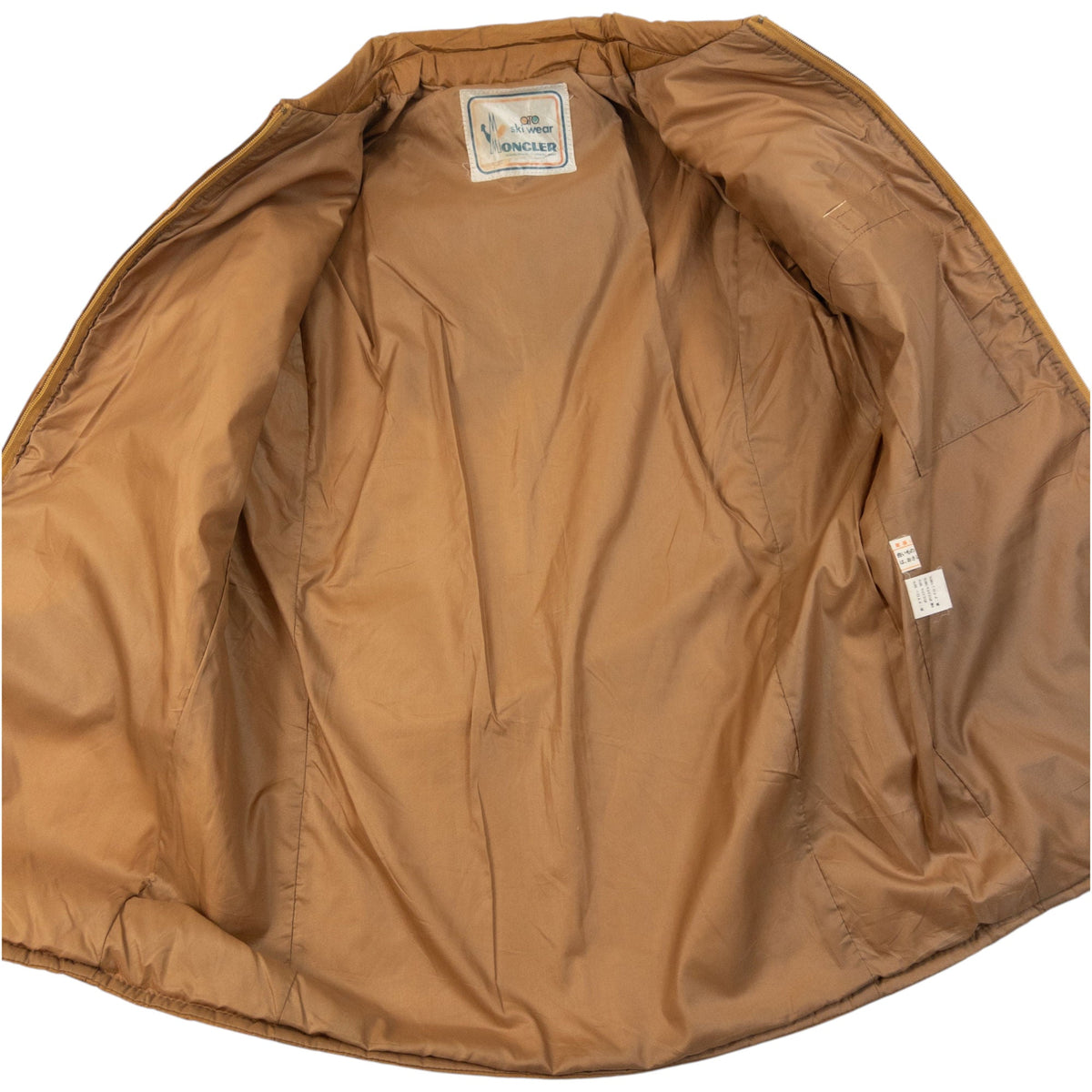 Vintage 90s Moncler Zip Up Padded Jacket Size S | Small, Brown