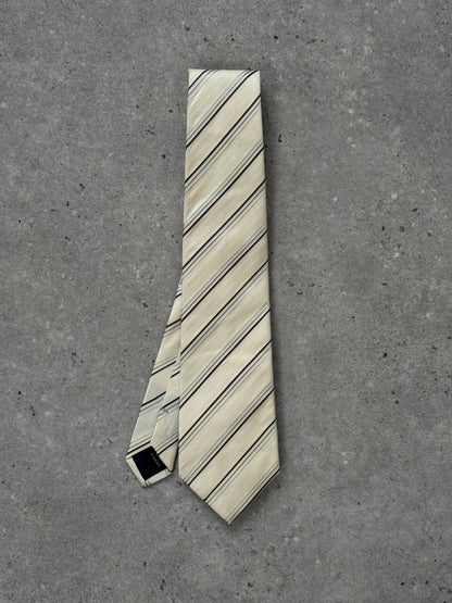 Aquascutum 1990s Pure Silk Diagonal Striped Tie