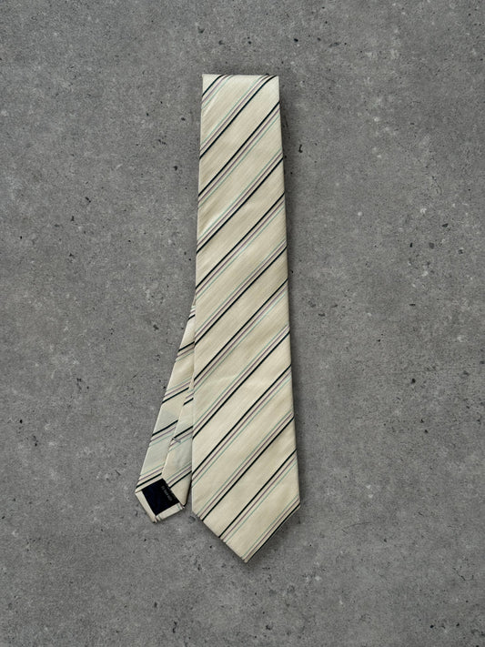 Aquascutum 1990s Pure Silk Diagonal Striped Tie