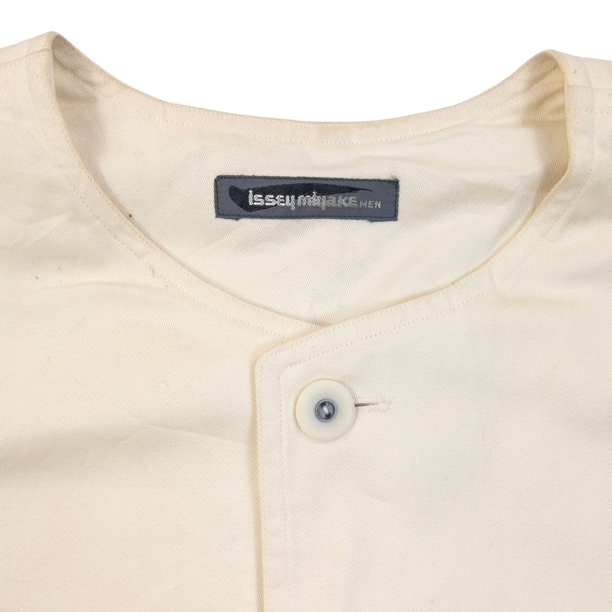 Vintage 80s Issey Miyake MEN Button Up Jacket | Large, Cream