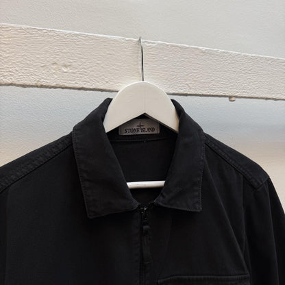 Stone Island Compass Logo Over Shirt (L) | Large, Black