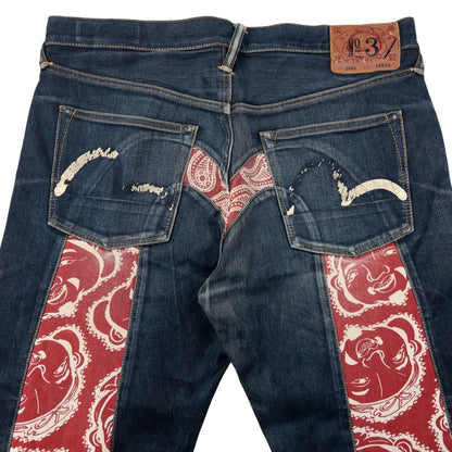 Vintage 2000s Evisu Double Gull Daicock Japanese Denim Jeans Size W35