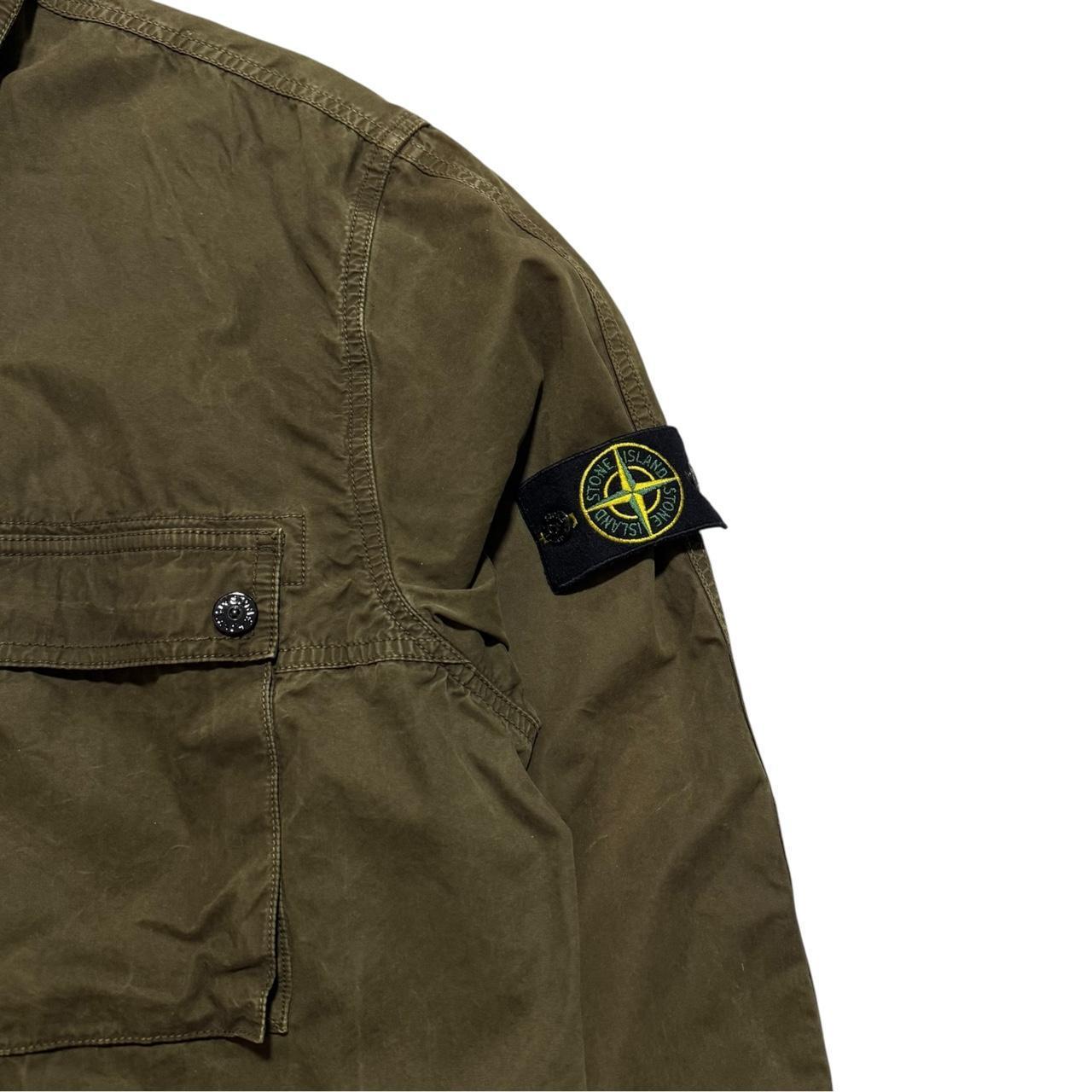 Stone Island Canvas Overshirt | XXXL, Olive Green