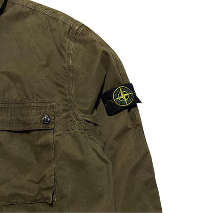 Stone Island Canvas Overshirt | XXXL, Olive Green