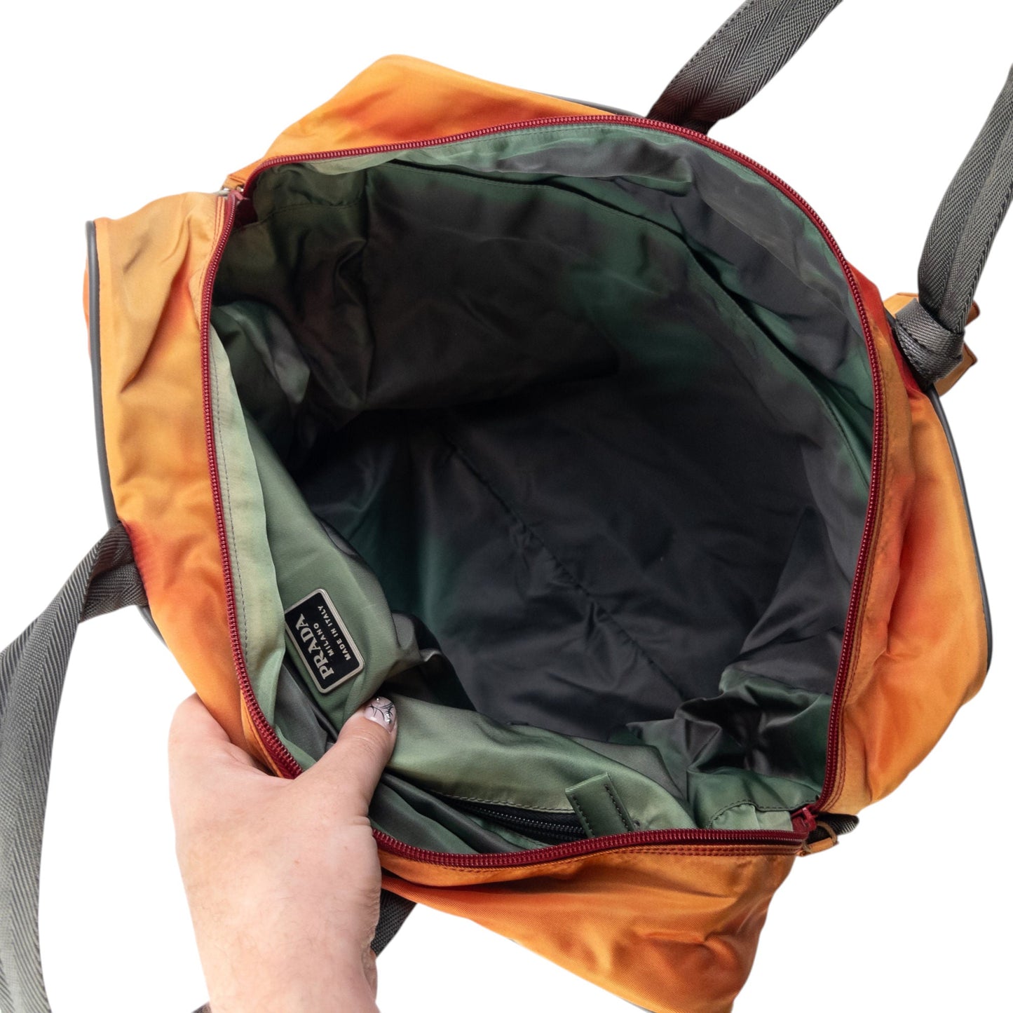 Vintage 2000s Prada Sport Luggage Bag | O/S, Orange