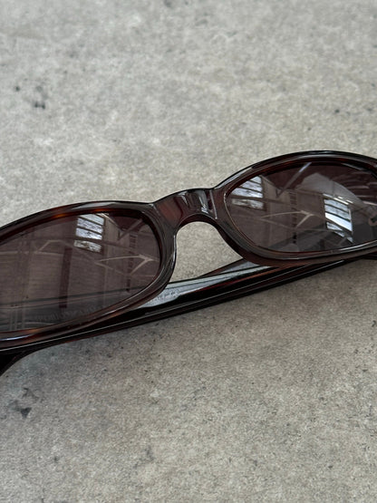 Emporio Armani 1990s Tortoiseshell Rectangle Mini Sunglasses