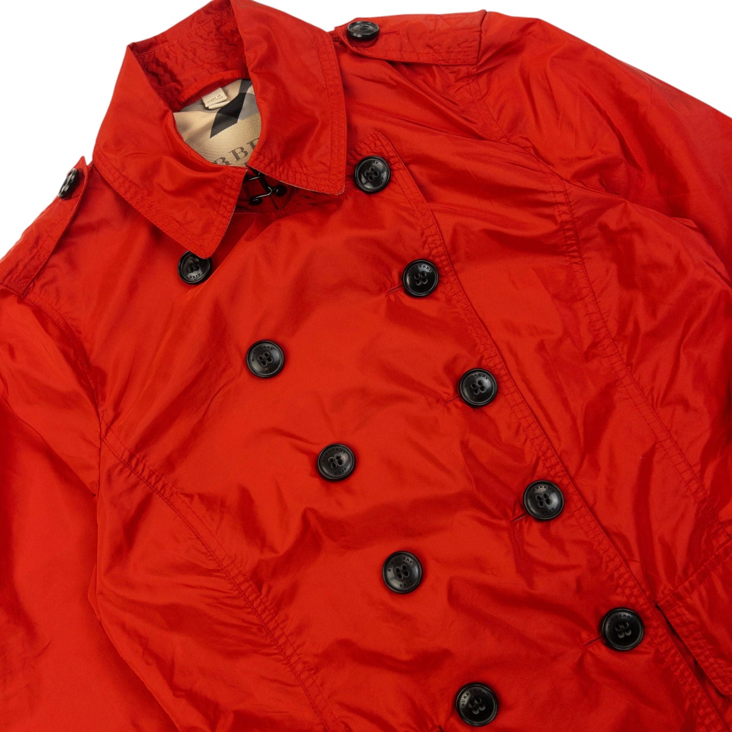 Vintage 2000s Burberry Brit Rain Jacket Womens Size S | Small, Red