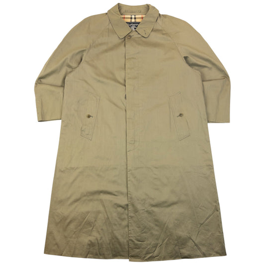 Vintage 90s Burberry Nova Check Lined Trench Jacket Size XL | XL, Green