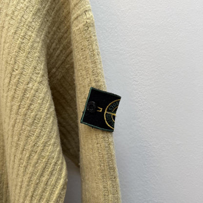 90’s Stone Island Ribbed Wool Blend Knit Jumper (M/L) | Medium, Beige