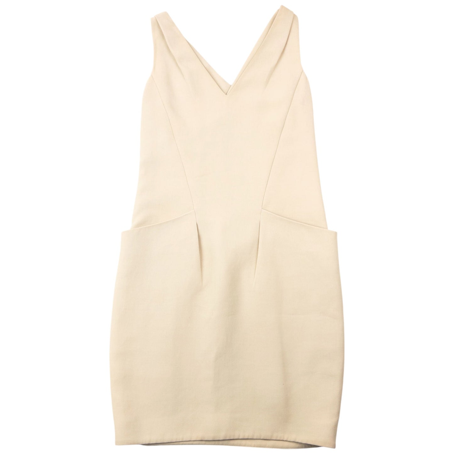 Vintage 2009 Prada V-Neck Dress Womens Size S | Small, Beige