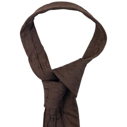 Vintage Dior Monsieur Monogram Silk Tie | O/S, Brown