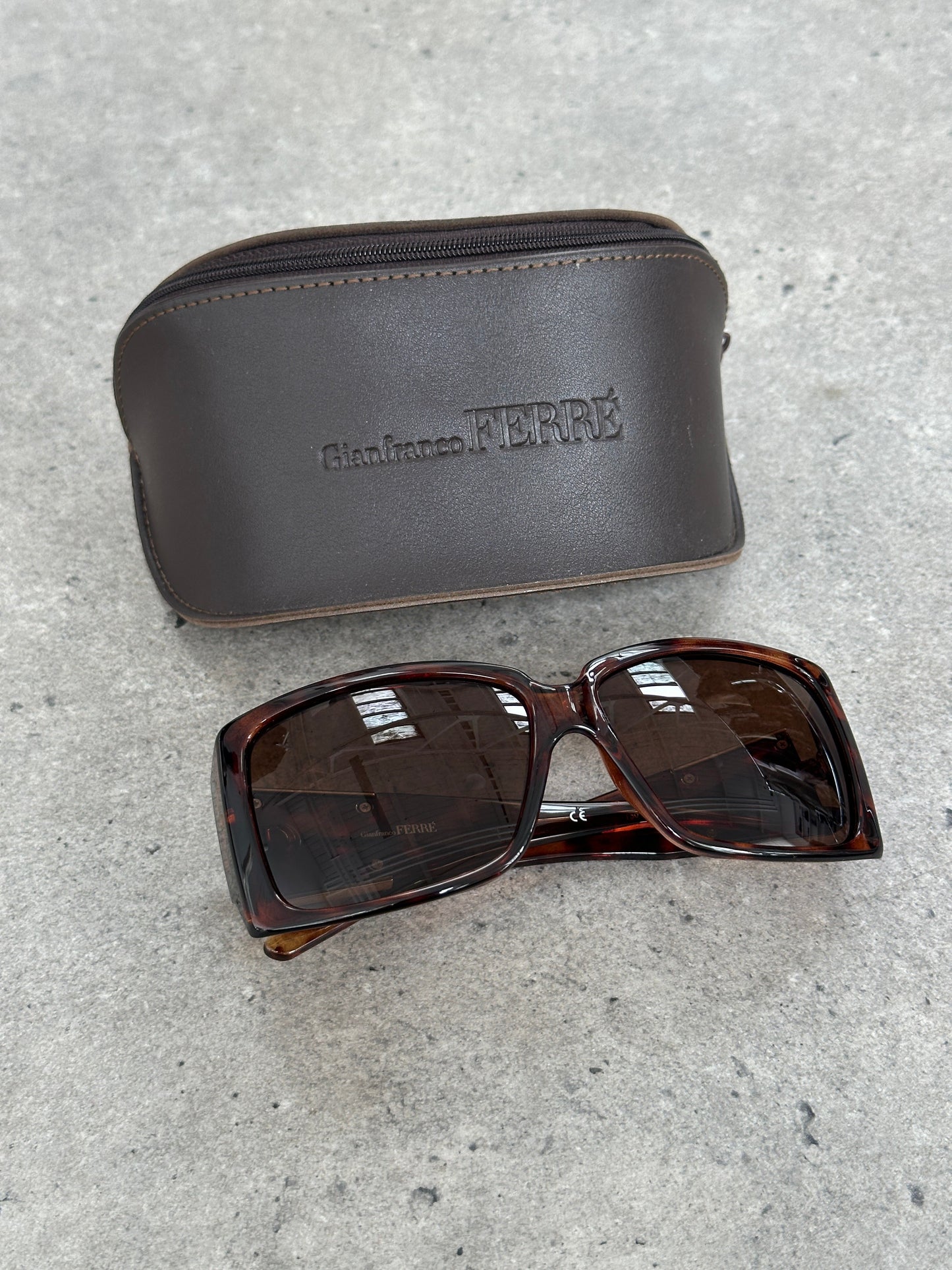 Gianfranco Ferre 1990s Oversized Square Logo Sunglasses