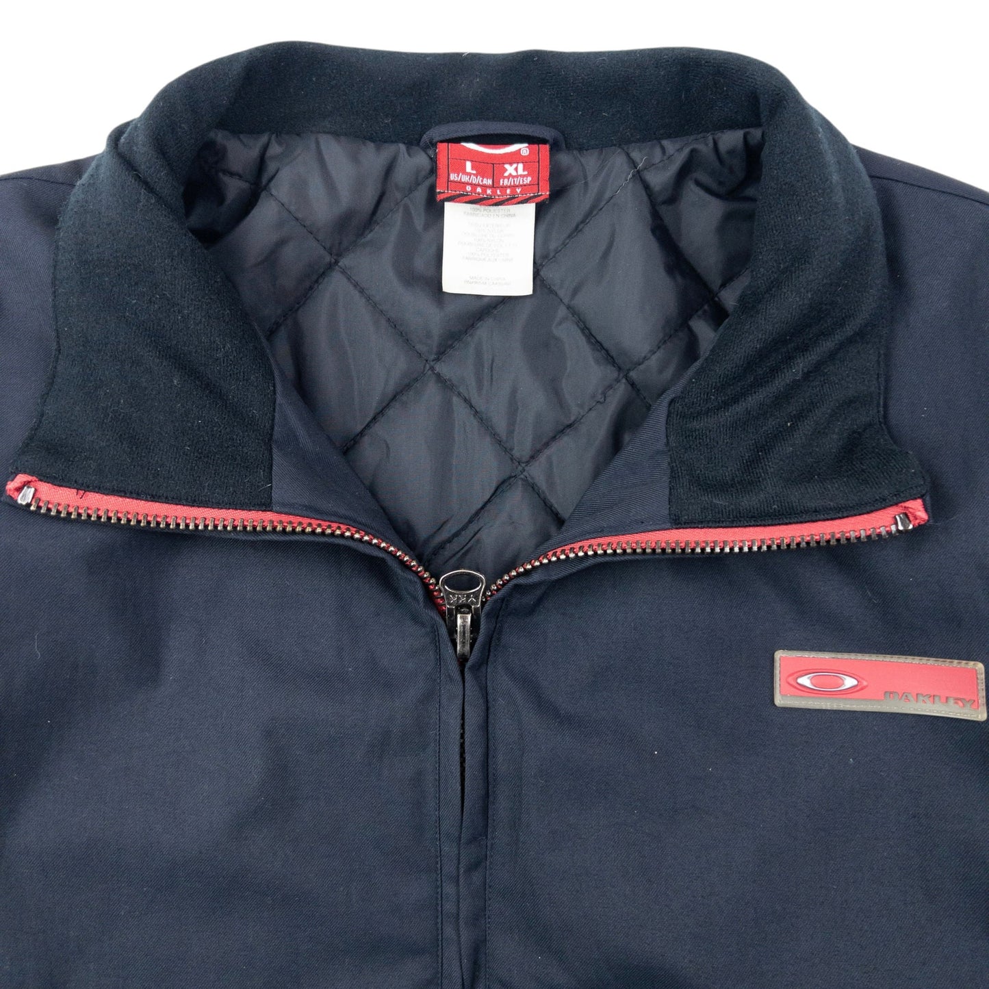 Vintage 90s Oakley Zip Up Padded Jacket Size L | Large, Navy