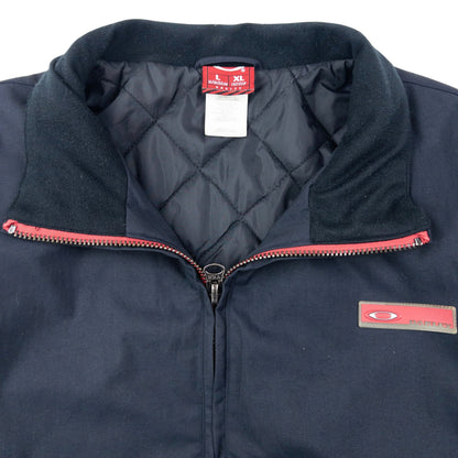 Vintage 90s Oakley Zip Up Padded Jacket Size L | Large, Navy