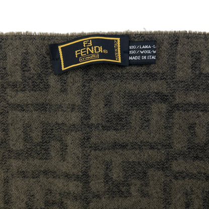 Vintage 90s Fendi Monogram Wool Scarf | O/S, Multicoloured