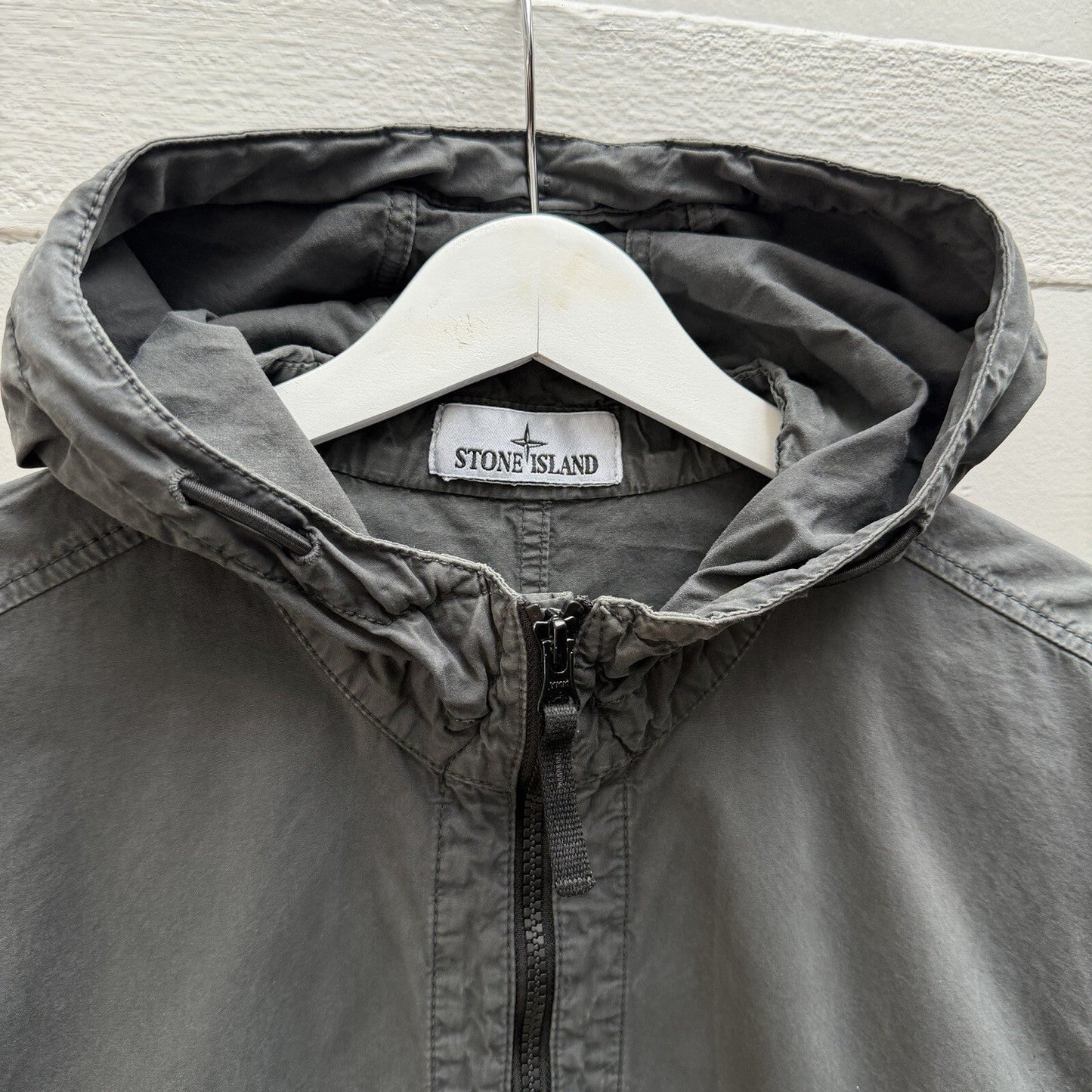 Stone island Hooded Overshirt Half Zip (M) | Medium, Grey