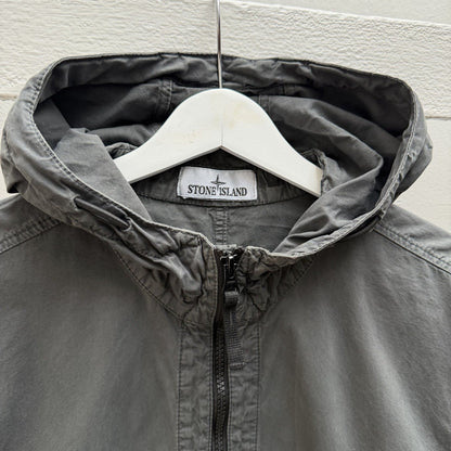 Stone island Hooded Overshirt Half Zip (M) | Medium, Grey