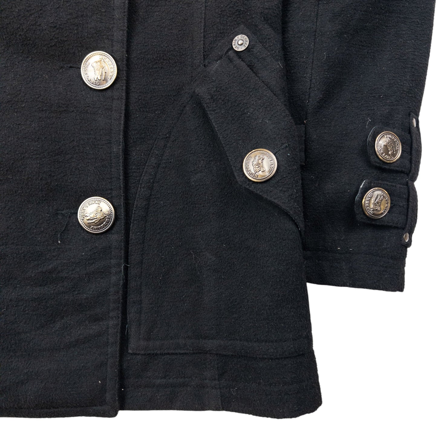 Vintage 2000s Burberry Blue Label Nova Check Lined Peacoat Jacket Womens Size M | Medium, Black