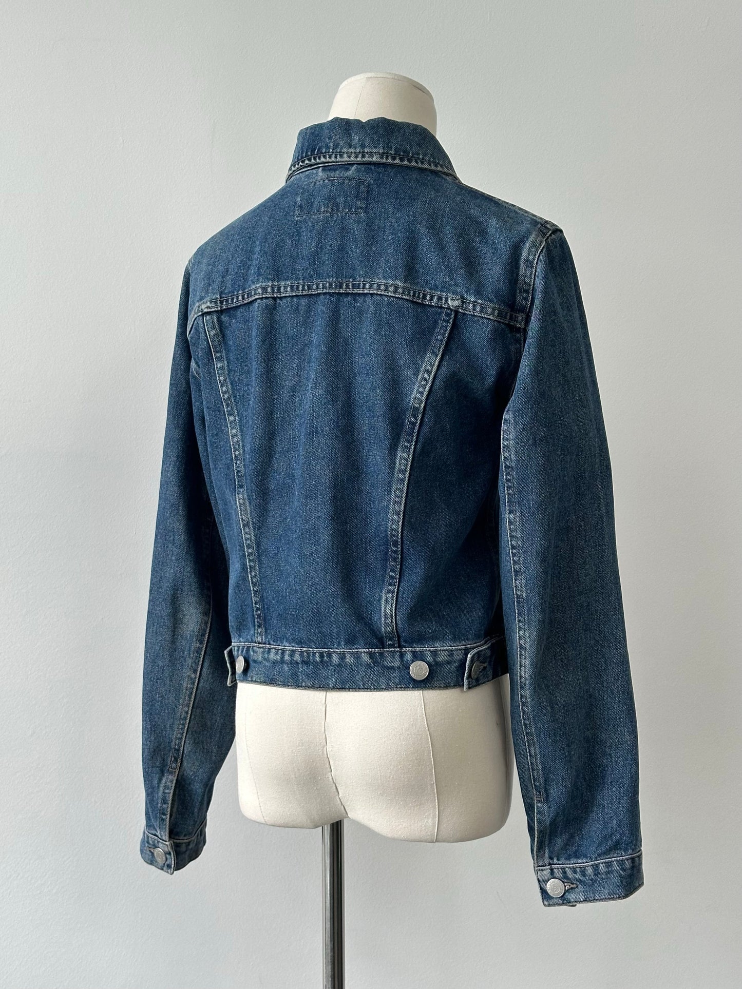 Armani Jeans 1990s Cotton Mid Wash Denim Jacket - S