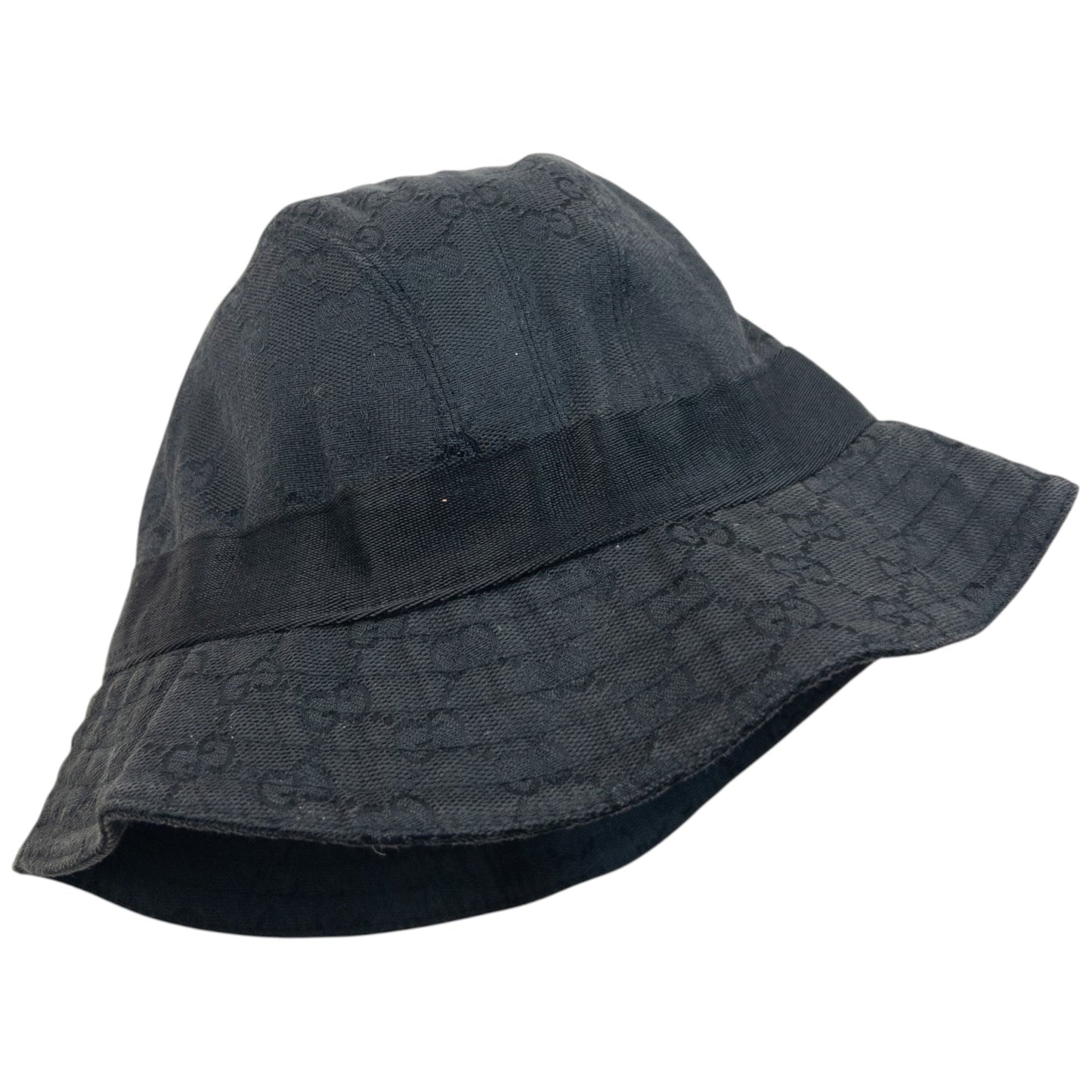 Vintage 2000s Gucci By Tom Ford Monogram Bucket Hat Size S | O/S, Black