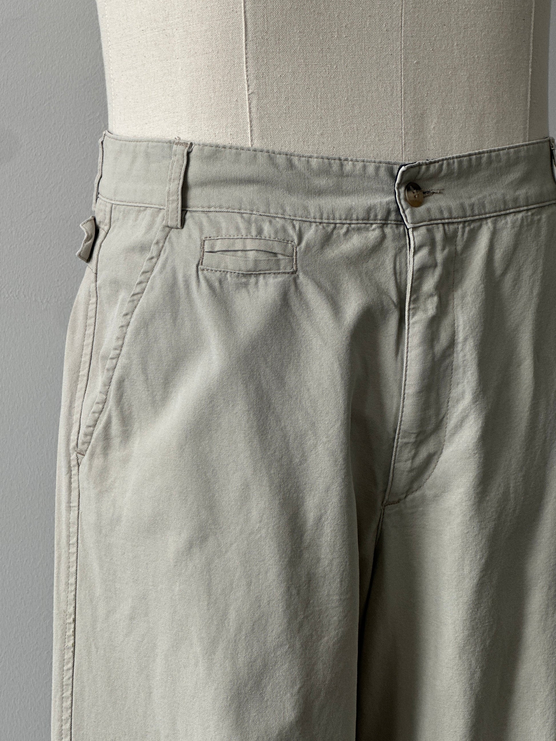Vintage 1990s Pure Cotton Straight Leg Trousers - W30