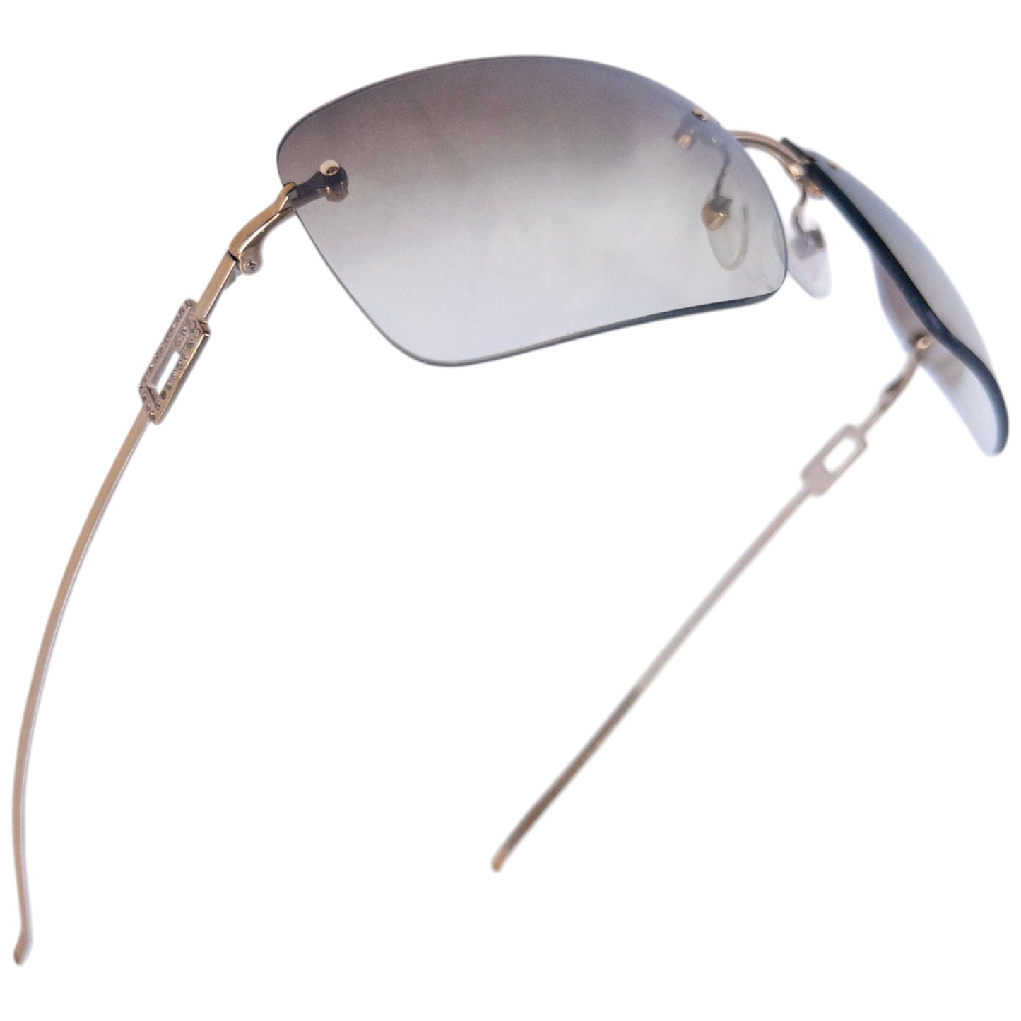 Vintage 2000s Gucci Diamanté Rimless Sunglasses | O/S, Brown