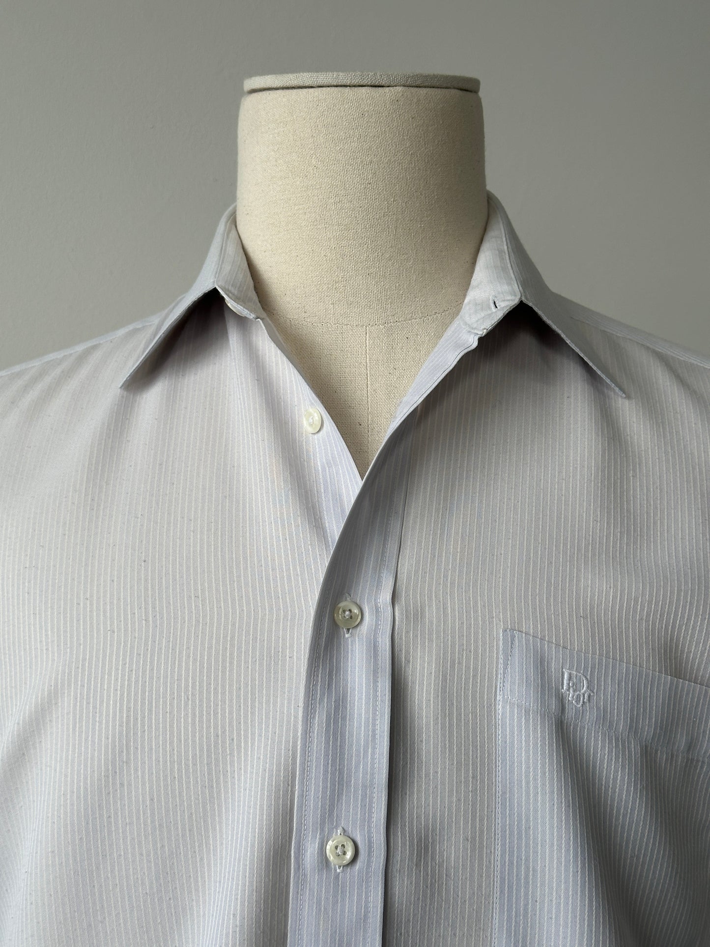 Christian Dior Chemises 1990s Striped Logo Shirt - L