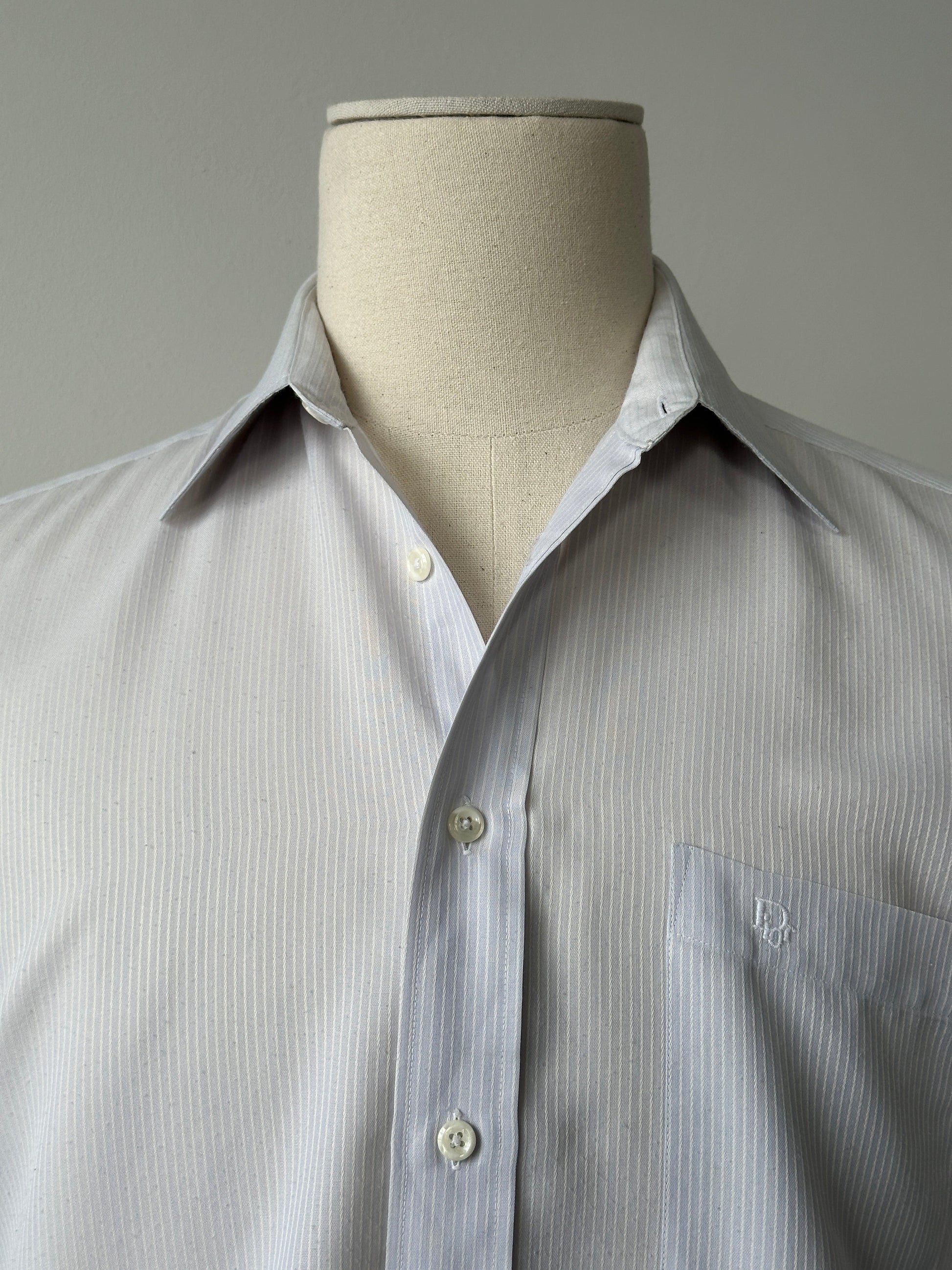 Christian Dior Chemises 1990s Striped Logo Shirt - L