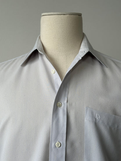 Christian Dior Chemises 1990s Striped Logo Shirt - L