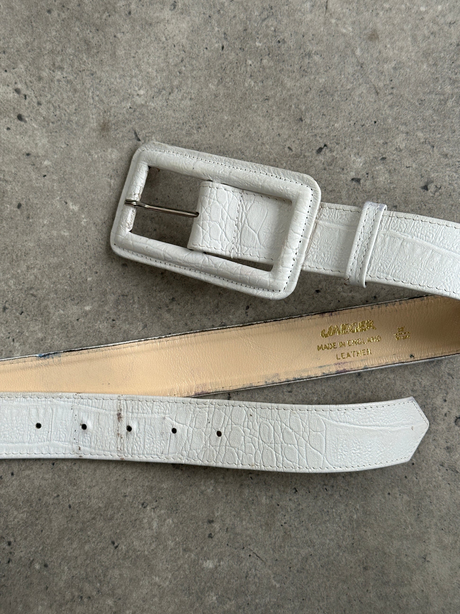 Jaeger 1990s Slim Leather Belt - W29-33