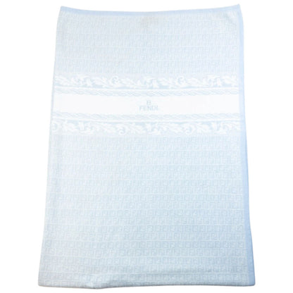 Vintage 90s Fendi Monogram Large Throw Blanket | O/S, Blue