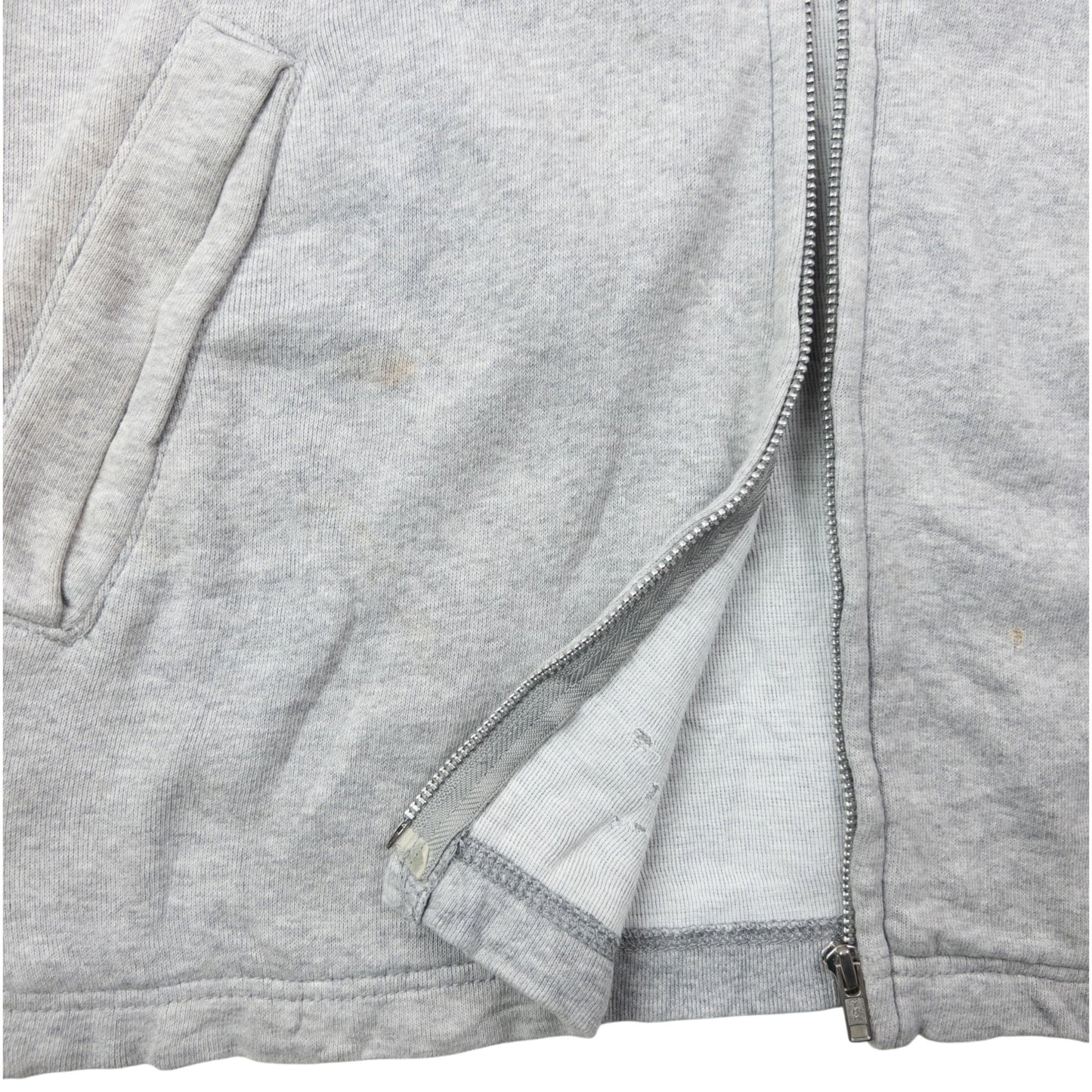 Vintage 2000s Comme Des Garçons HOMME Zip Up Skull Hoodie Size M | Medium, Grey