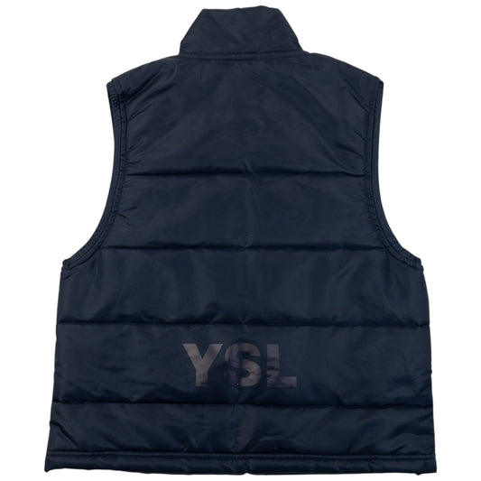 Vintage 2000s YSL Yves Saint Laurent Zip Up Puffer Gilet Womens Size S | Small, Navy