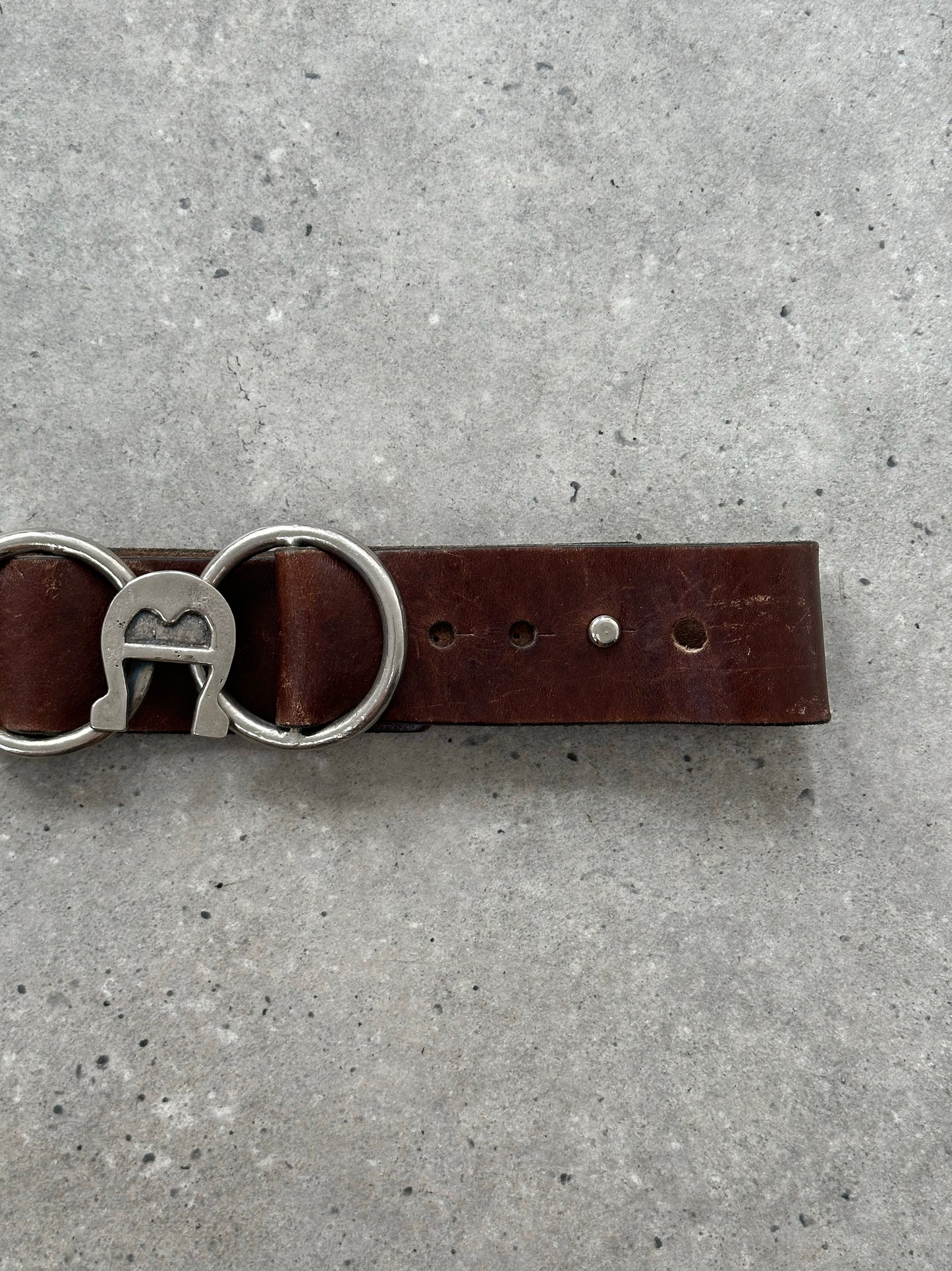 Vintage 1990s Western Horseshoe Leather Belt - W32-35