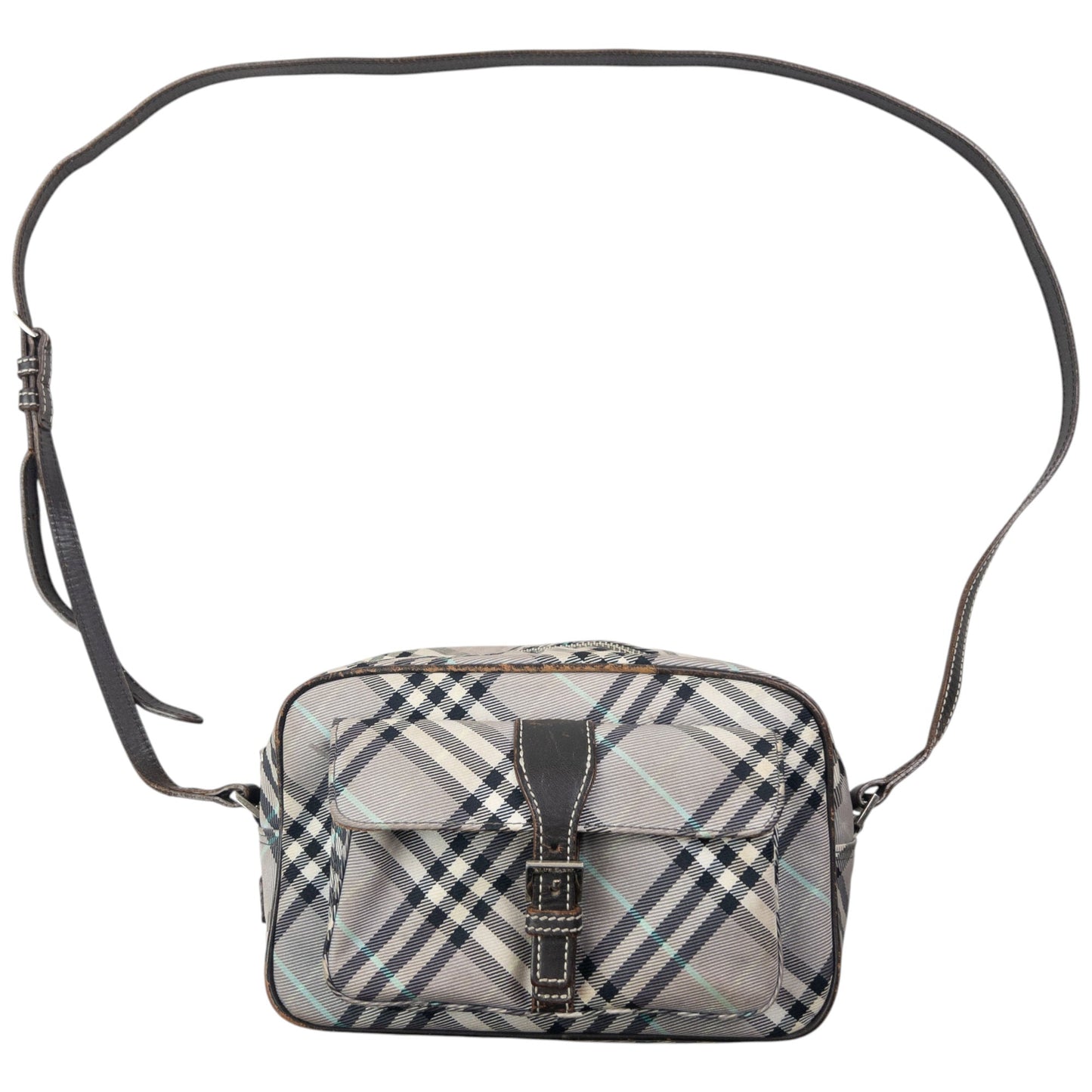 Vintage 2000s Burberry Blue Label Nova Check Crossbody Bag | O/S, Blue