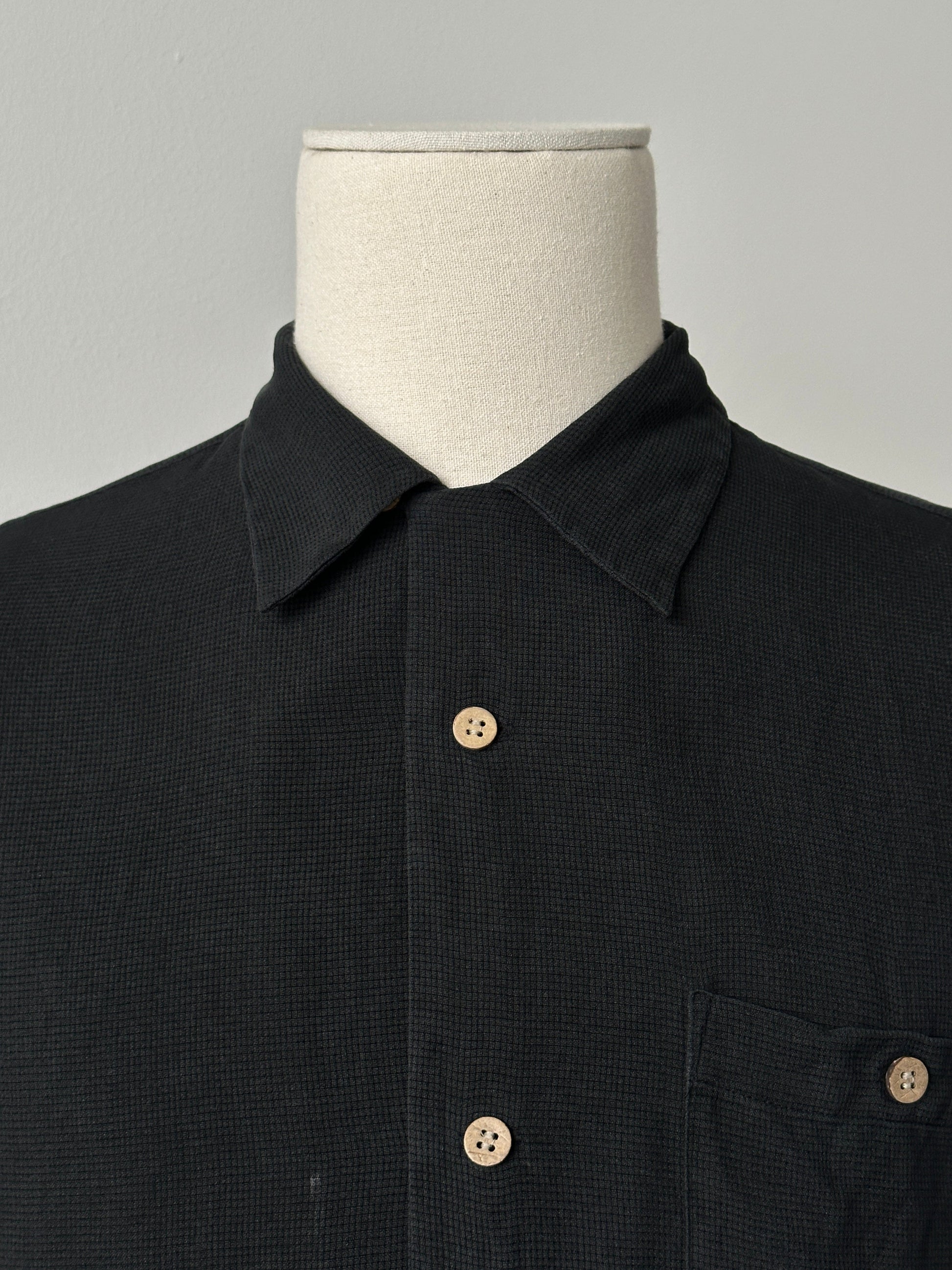 Vintage 1990s Pure Silk Short Sleeve Shirt - L