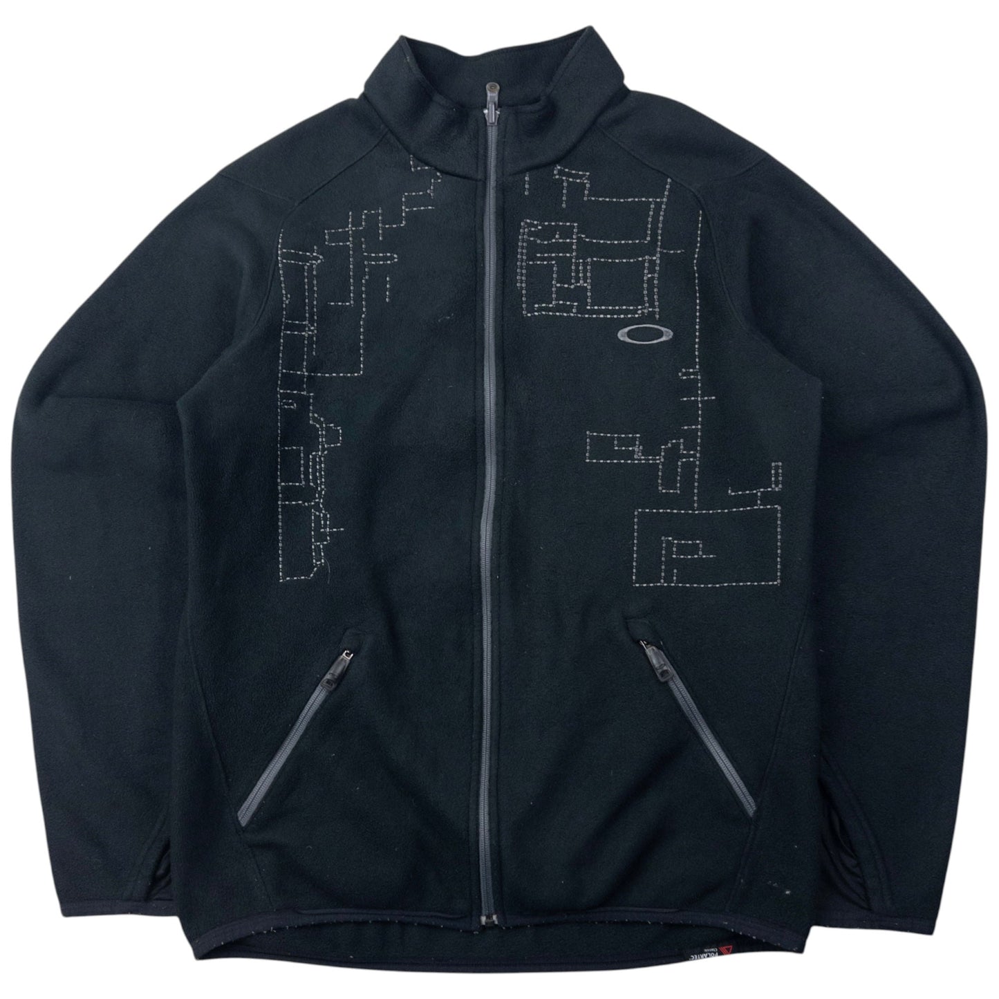 Vintage Oakley Embroidered Zip Up Fleece Jacket Size L