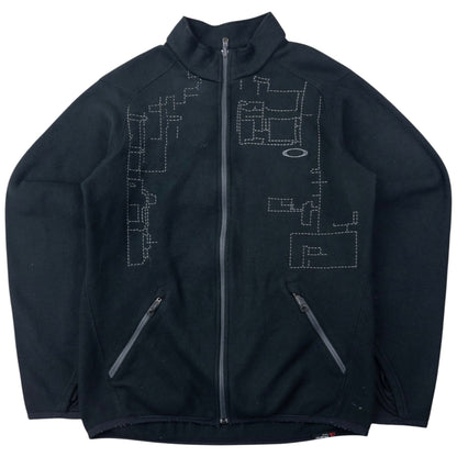 Vintage Oakley Embroidered Zip Up Fleece Jacket Size L