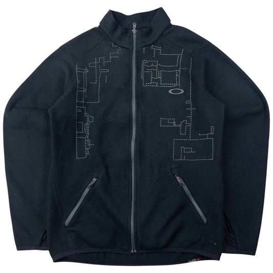Vintage Oakley Embroidered Zip Up Fleece Jacket Size L