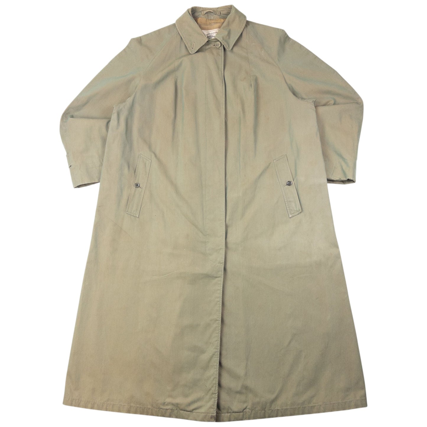 Vintage 80s Burberry Commander II Nova Check Lined Trench Jacket Size XL