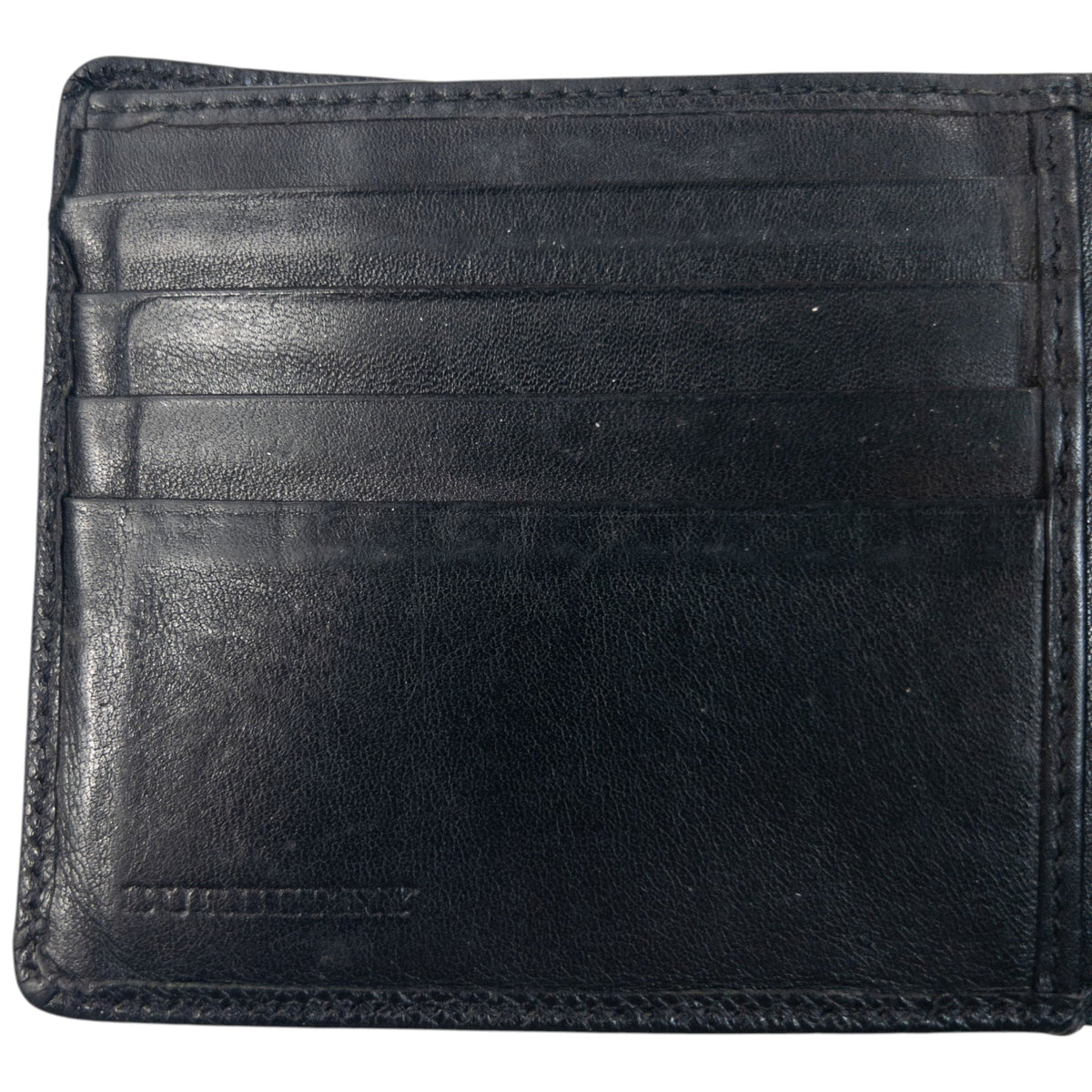 Vintage 2000s Burberry Studded Leather Wallet | O/S, Black