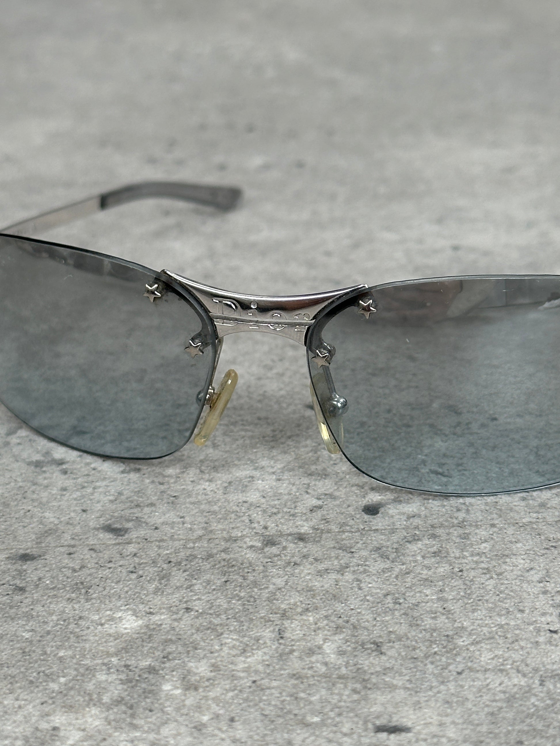 Christian Dior 1990s Mini Pop Rimless Logo Sunglasses