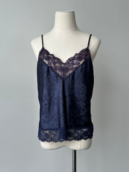 Christian Dior 1990s Satin Lace Cami Top - M