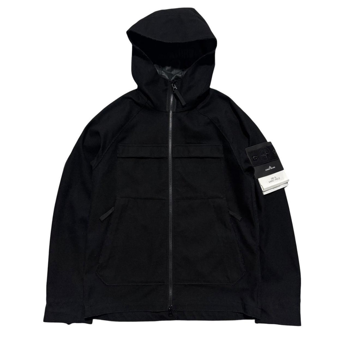 Stone Island Black Ghost Wool SW 3L Jacket | Small, Black